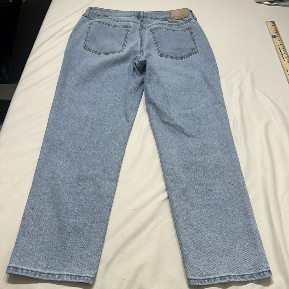 Seven7 Women's Straight Leg Jeans Size 12 Light Wash Stretch Denim - Picture 4 of 10